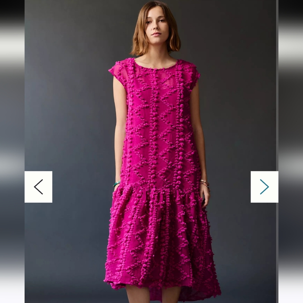 Anthropologie Mauve Textured Dress